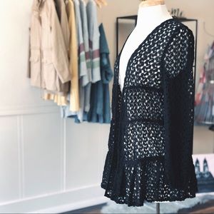 Crochet lace kimono